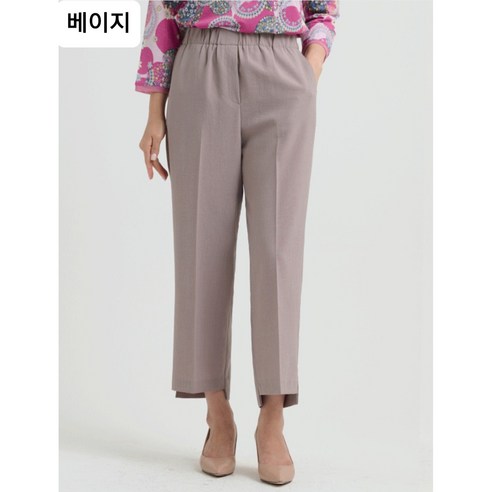 [이헌영] 마소재로 착용감이 시원한 밑단 언밸런스 여름 9부 일자바지 23BS6029P3