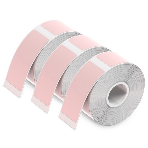 오지렌 네임스티커 감열식 라벨프린터 라벨기, 핑크*라벨지, 1개