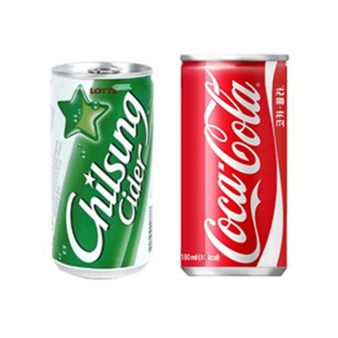 코카콜라 190mlx(30캔)+칠성사이다 190mlx(30캔), 60개, 190ml