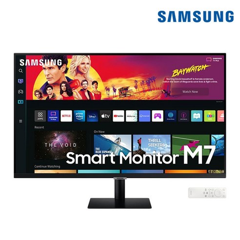 삼성 스마트모니터 M7 S32BM700, UHD 4K 해상도, C-Type 도킹스테이션, 덱스 미러링, 다양한 콘텐츠 감상, 게임모드와 HDR10 지원