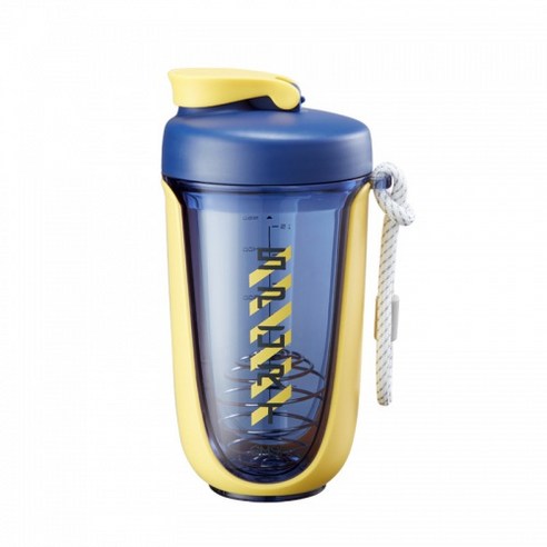 블렌딩 쉐이커 보틀 텀블러 멀티컬러 쉐이크 컵, 노란색, 590ml
