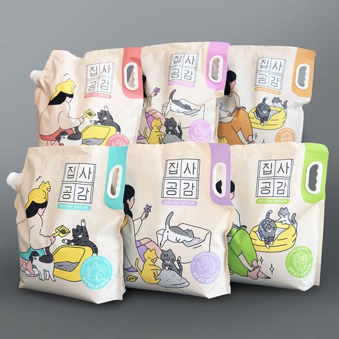 집사공감 사막화방지 고양이모래 벤토나이트 무향 6.35kg x 3봉, 사막화방지입자 무향 6.35kg x 3봉