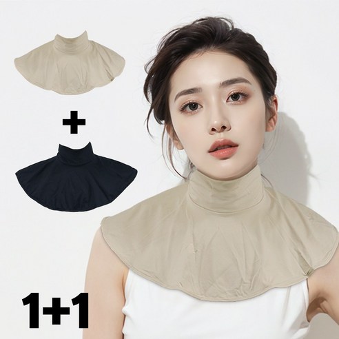 피너클럭스 1+1 골프 쿨 목토시 여름 자외선차단 스포츠 목폴라 쿨 넥워머 멀티스카프, 스킨+블랙, 2개