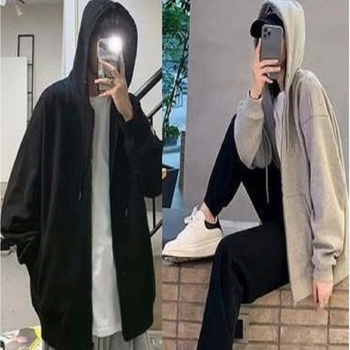 추천상품 남녀공용 오버핏 후드집업, 일상 옷차림에 편안함과 스타일을 더하다