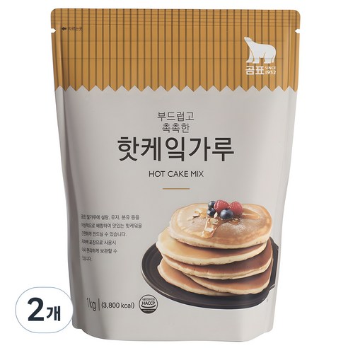 곰표 핫케잌가루, 1kg, 2개