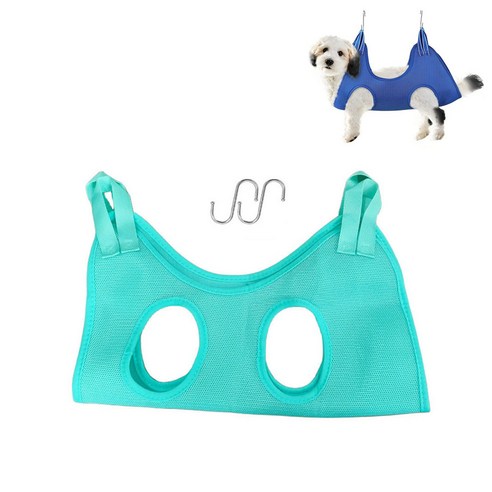 애완동물 미용 해먹 강아지 고양이 손질 도우미 홀더 거치대 긁힘 방지, XS, 민트, 1개