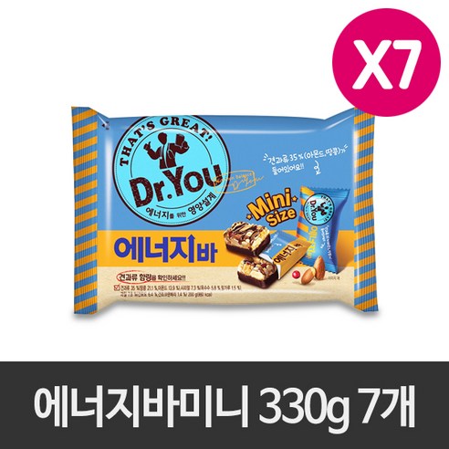 닥터유 에너지바 미니 330g (약 32개입) X 7봉지