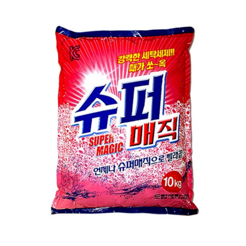 슈퍼 매직 가루세탁세제, 10kg, 1개