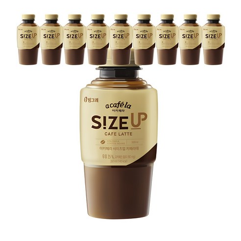 빙그레 아카페라 사이즈업 카페라떼, 350ml, 40개