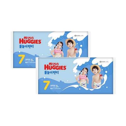 하기스 물놀이 팬티 기저귀 남여공용, 점보형 이상(3XL..., 6개 점보형 이상(3XL) × 6개, 단계 × 총 수량 섬네일