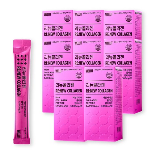 웰릿 리뉴콜라겐, 280g, 8개