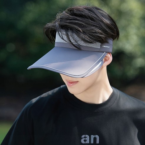 코코센스 썬커버 와이드 날개 골프 썬캡, 챠콜 그레이, 1개