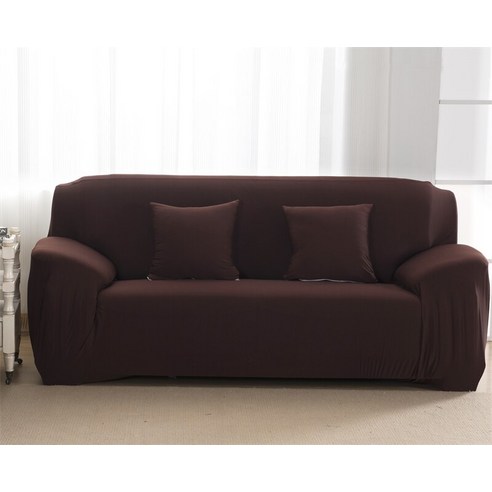 [XIG] Housmife 단색 소파 커버 거실 소파 커버 코너 소파 커버 Slipcover Chair Protector 1/2/3/4 인승, 1Pc 145-185Cm, 커피