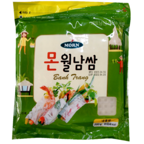 몬 월남쌈 라이스페이퍼 사각, 10개, 200g