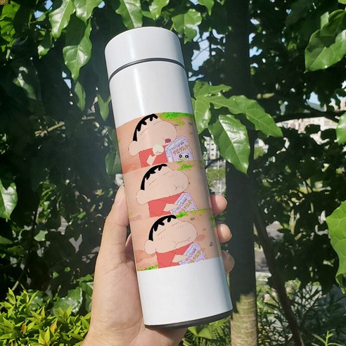 크레용 작은 새로운 보온병 소년 학생 인터넷 연예인 컵 슈퍼 핫 워터 컵 귀여운 스마트 열 패션, E09c 크레용 새로운 일반, 하나