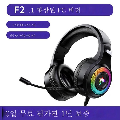 ZZJJC 헤드폰 7.1채널 모바일 컴퓨터 게임하기유선 맥청음위 헤드셋, 7.1 사운드카드 PC 전용 리터등급판