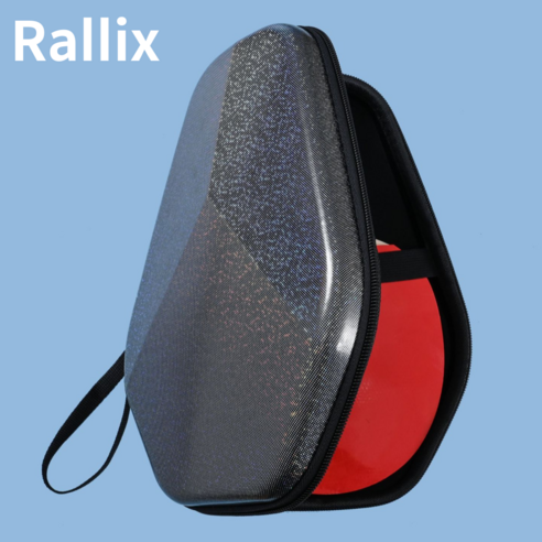 Rallix 탁구 라켓 케이스 하드쉘 EVA 방수 탁구채 가방, 블랙, 1개