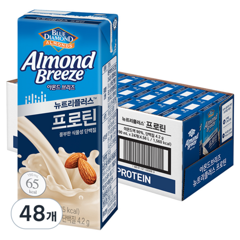 아몬드브리즈 뉴트리플러스 프로틴, 190ml, 48개