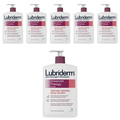 루브리덤 어드밴스드 테라피 로션 디플리 하이드레이트 극건성 피부, 473ml, 6개