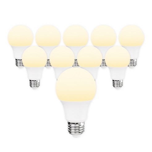 라인라이팅 LED 에코 벌브 8w, 전구색, 10개
