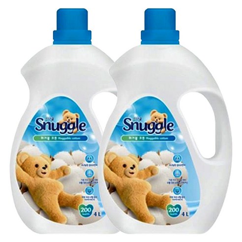 스너글 섬유유연제 허거블코튼 용기 4L X 2개