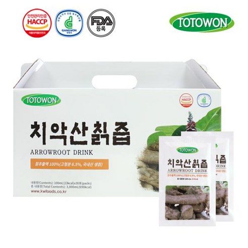 강원식품 치악산칡즙 100mL 30포, 120개