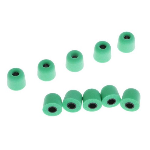 10 조각 교체 메모리 폼 교체 이어팁 이어 버드 M 4.5mm, 녹색, {"사이즈":"설명"}, {"수건소재":"설명"}