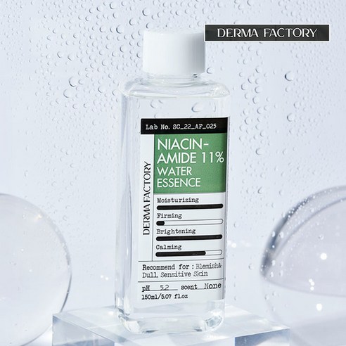 [더마팩토리] 비건인증 나이아신아마이드 11% 워터에센스 150ml, 비건 나이아신아마이드11%워터에센스150ml, 비건 나이아신아마이드11%워터에센스150ml