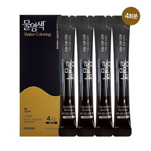 씨드비 물염색 비건 새치 홈쇼핑 동일 김혜수 염색약 20회분, 다크브라운, 20개