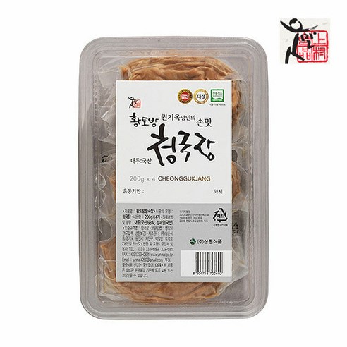 [식품명인 권기옥] 황토방 청국장 200g*4팩(총800g), 800g, 1팩