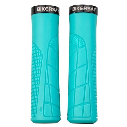 2x 내구성 자전거 핸들 바 그립 잠금 방지 BMX MTB 내리막 사이클링 산악 자전거 접이식 자전거 용 편안한 고무 손, 레이크 블루, 35x35x135mm