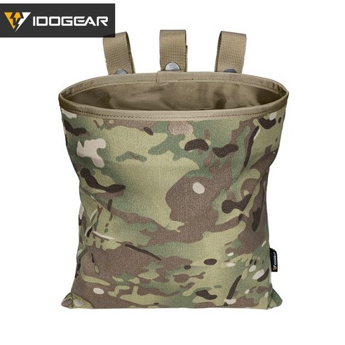 IDOGEAR 매거진 덤프 파우치 전술 매거진 드롭 파우치 재활용 가방 보관 가방 3550, 멀티카모, 1개