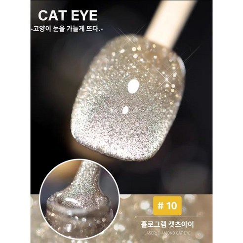 ( 제이디스카이 ) 자석 젤네일 빛나는 자석젤 반짝이 자석젤네일 화이트 반짝이 블랙 반짝이 골드 반짝이, 1개, 10ml, #10