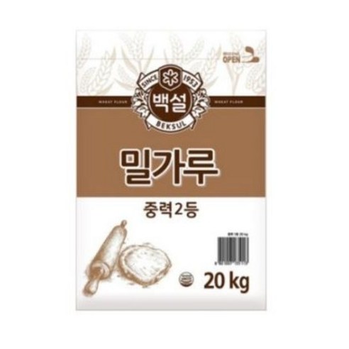 CJ 백설 밀가루 중력 다목적용, CJ백설 중력2등 밀가루20KG, 20kg, 1개