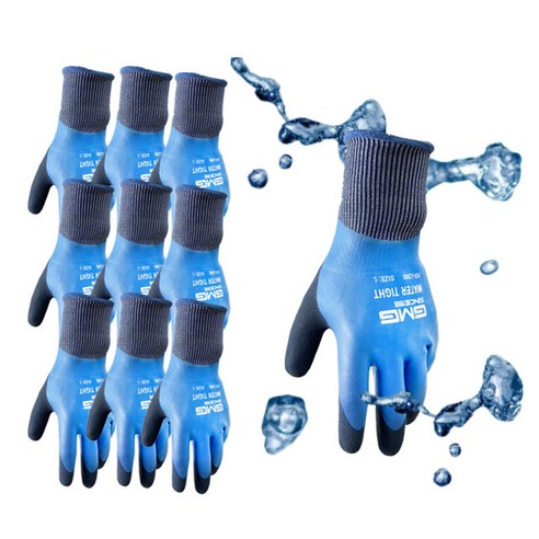 GMG 워터타이트 방수 수중 안전 작업 장갑 10세트 / GMG Watertight glove 10pairs, 10개