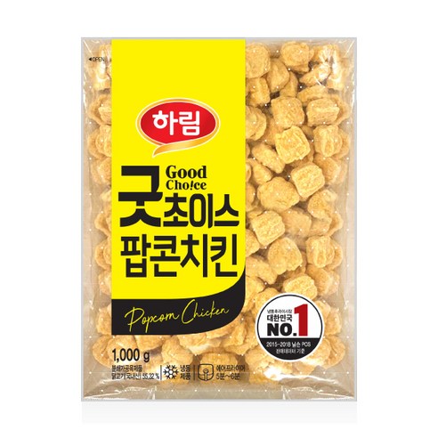 하림 굿초이스 팝콘치킨 1kg, 6개