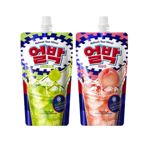 동아제약 얼려먹는 박카스 얼박 210ml 샤인머스캣+복숭아 각 10개씩
