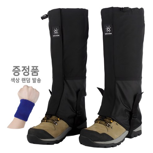 티지피 방수 방풍 사계절 등산각반 발목토시 롱스패츠, 블랙