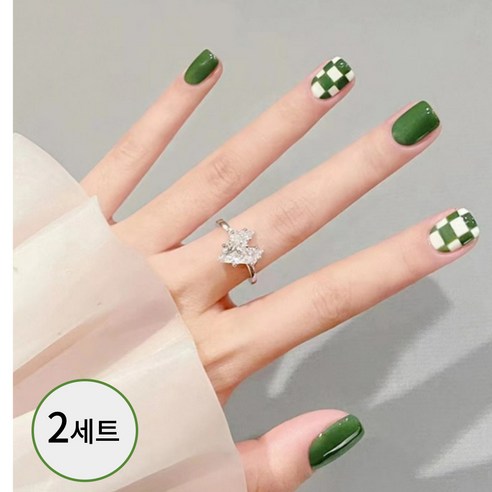 이집네일 셀프 붙이는 컬렉션 네일팁 네일아트 24P 2세트 1st - 네일팁 | 쿠팡