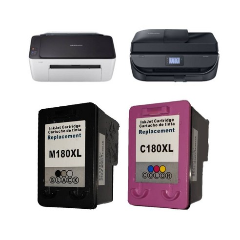 삼성 잉크 SL-J1660 프린터 호환 M180 C180 SL-J1770FW SL-J1663 SL-J1665 대용량, 1개입, 컬러 대용량 C180