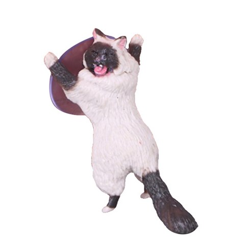 사랑스러운 고양이 모델 빨판 핸드폰 브래킷 홀더 손가락 그립 마운트, Lightgray, 6cm, PVC