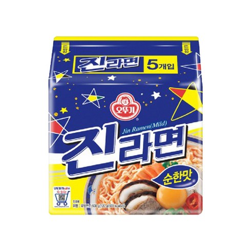   오뚜기 진라면 순한맛 120g, 5개