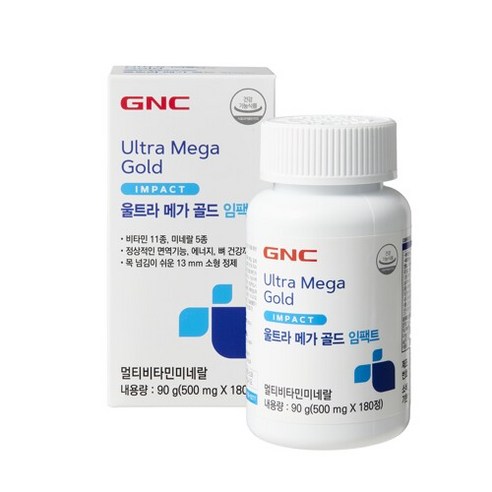 GNC [GNC][AK백화점] 울트라 메가 골드 임팩트(180정), 단품없음, 1개, 옵션선택