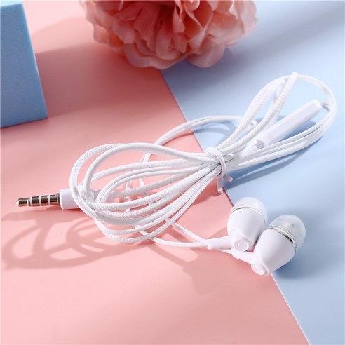 DFMEI 이어셋 케이스 핸드폰 안드로이드 IOS 공용 맥 음성 통화 기구, 흰색
