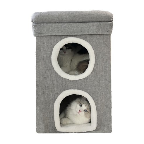 애묘 초대형 3층 극세사 고양이 하우스 숨숨집