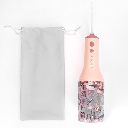 300ml 구강세정기 무선 휴대용 구강세정기 펄스 수압 & 살균 기능 여행 & 가정용 구강청결용품 F800 구강세정기, F800-Pink