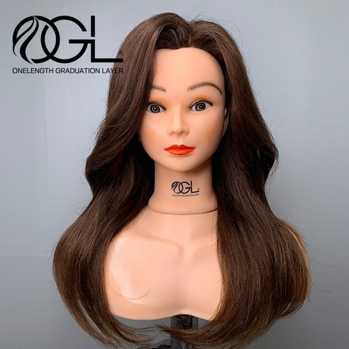 섬세한 아름다움을 선사하는 OGL 드라이용 23인치 미용가발: 내츄럴 브라운의 자연스러운 매력 업스타일가발