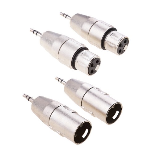 Ursmart 4x 3.5mm 스테레오 오디오 플러그 - 3핀 XLR 암/수 마이크 커넥터, 설명, 그림, 설명