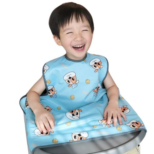 벨베이비 식탁일체형 방수 턱받이 나시 부분커버, (리뉴얼)강아지, 1개, 1개