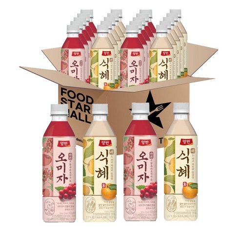 푸드스타 동원 양반 500ml 2종세트(배식혜 오미자차) 각 10입 총 20입, 20개